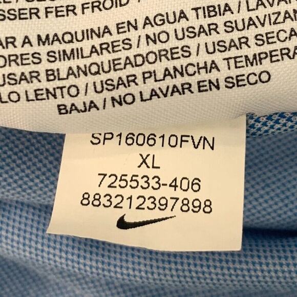 Nike Golf Polo Shirt Mens XL Extra Large Evening Blue Standard Fit Performance - Picture 8 of 11